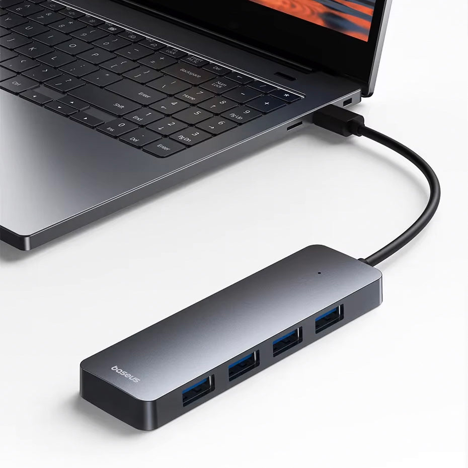 Hub USB Baseus UltraJoy Lite, 4 x USB-A 3.0, Gri B0005280B811-00