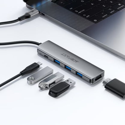 USB-C Hub Acefast J16, 5in1, Grau