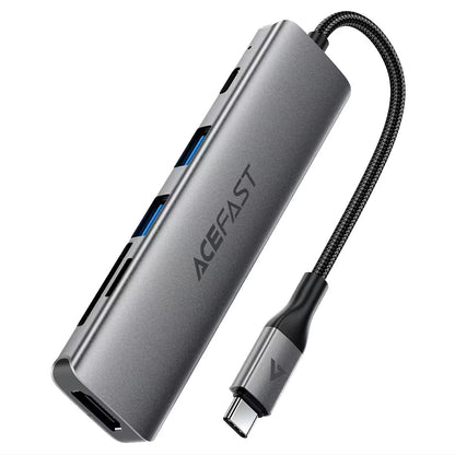 USB-C Hub Acefast J18, 6in1, Grau