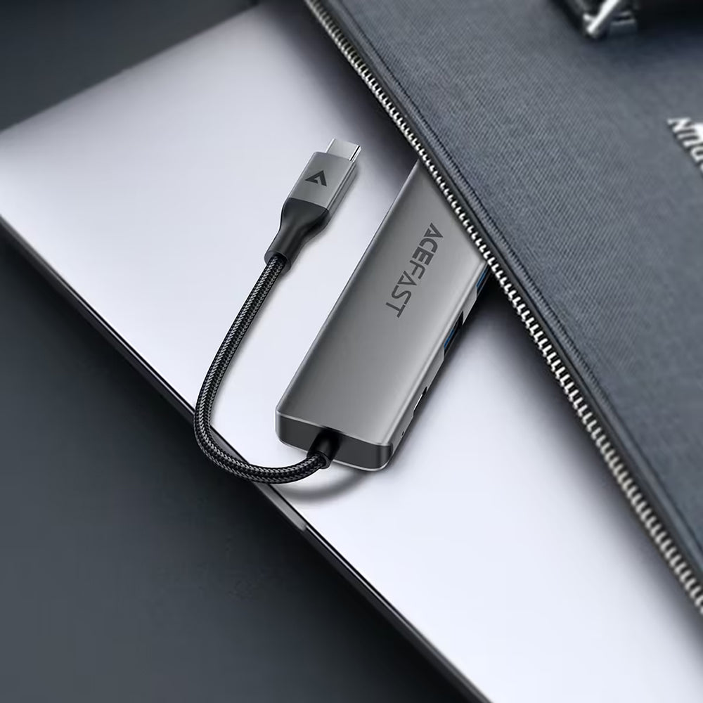 USB-C Hub Acefast J18, 6in1, Grau