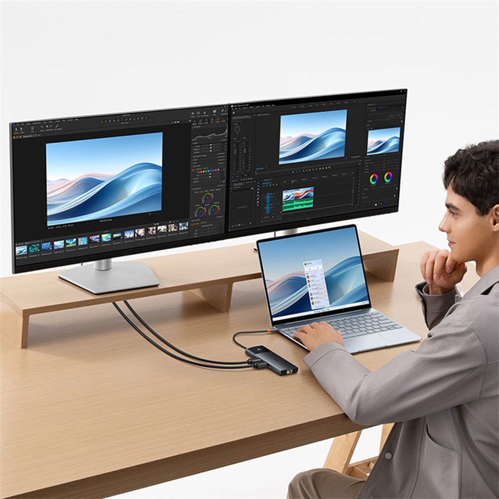 Hub USB-C Baseus Gleam II, 10in1, Schwarz B0114200