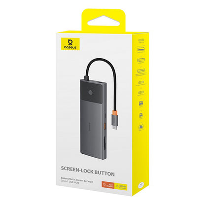 Hub USB-C Baseus Gleam II, 10in1, Schwarz B0114200