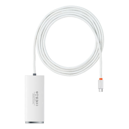 USB-C Hub Baseus Lite, 4 x USB-A 3.2, 2m, Weiß