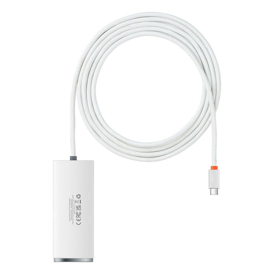 USB-C Hub Baseus Lite, 4 x USB-A 3.2, 2m, Weiß