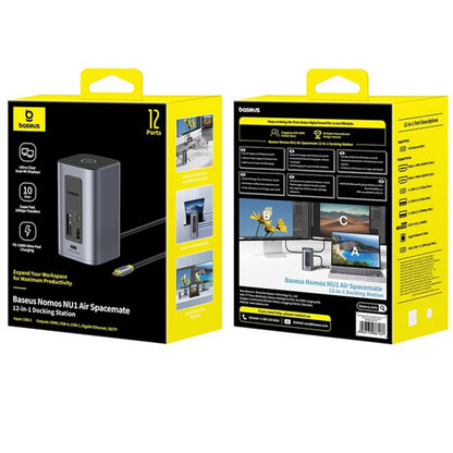 Hub USB-C Baseus NU1 Air Spacemate, 12in1, Grau B00061800123-00