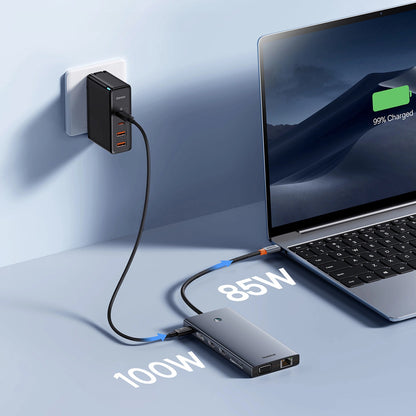 Hub USB-C Baseus PortalJoy, 13 en 1, Gris B00053002811-01