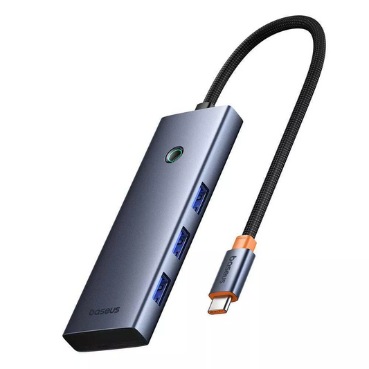 Hub USB-C Baseus UltraJoy, 3 x USB-A 3.0 - 1 x USB-C - 1 x HDMI - 1 x SD - 1 x microSD, Gris B00052803811-03