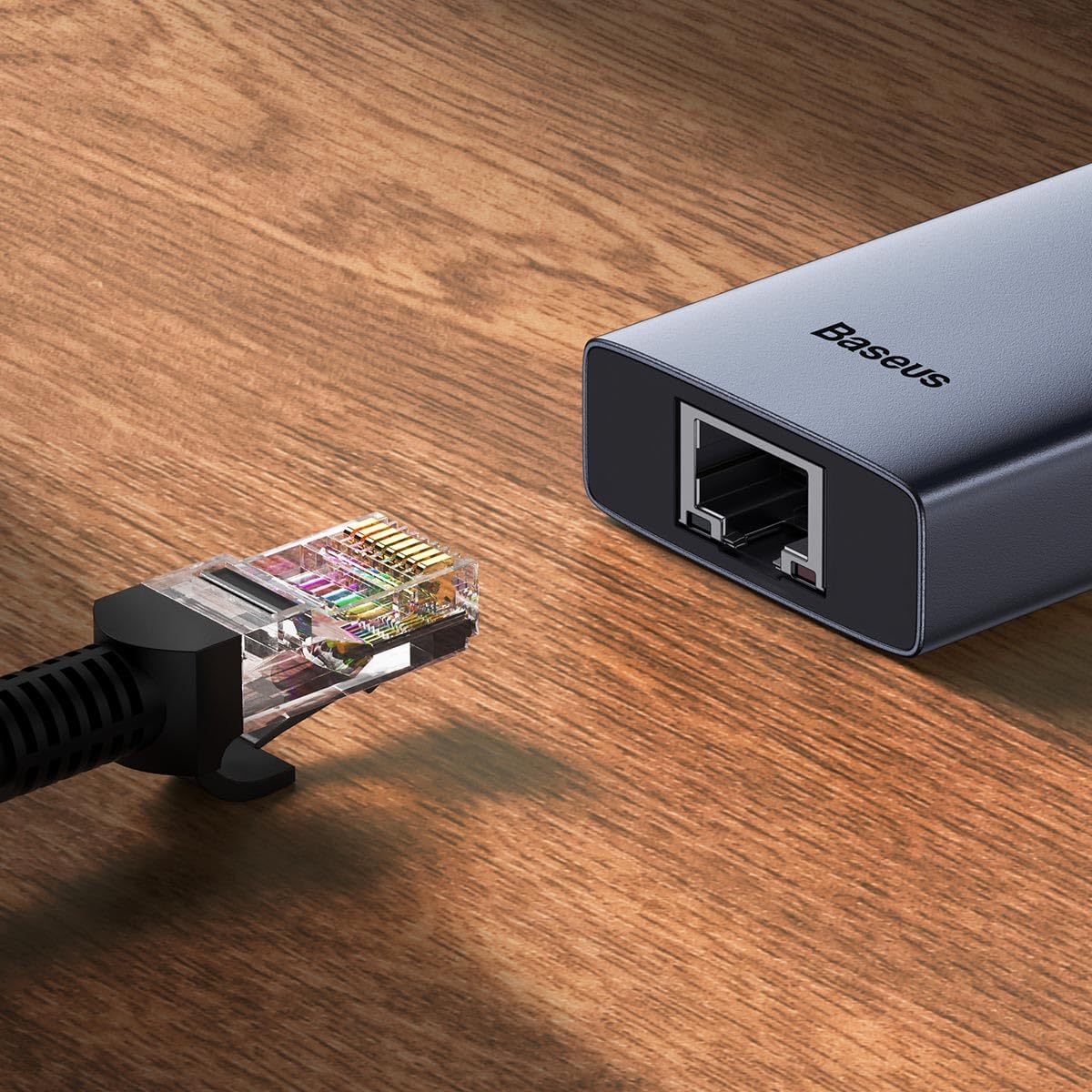 Hub USB-C Baseus UltraJoy, 2 x USB-A 3.0 - 1 x USB-C - 1 x HDMI - 1 x RJ45 - 1 x SD - 1 x microSD, Gri B00052805813-00