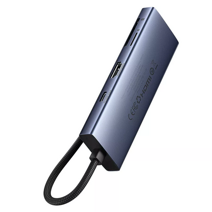 Hub USB-C Baseus UltraJoy, 3 x USB-A 3.0 - 1 x USB-C - 1 x HDMI - 1 x SD - 1 x microSD, Grau B00052803811-03