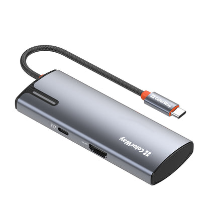 Hub USB-C ColorWay CW-HUB01, 5en1, Argenté