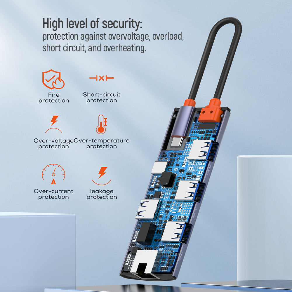 Hub USB-C ColorWay CW-HUB03, 6en1, Argenté