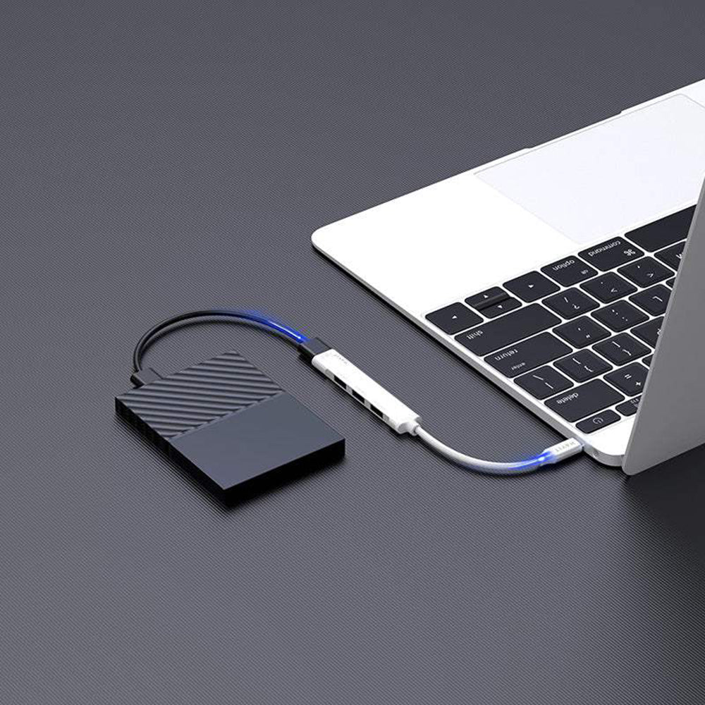 Hub USB-C HAVIT HB41, 4 en 1, Argenté