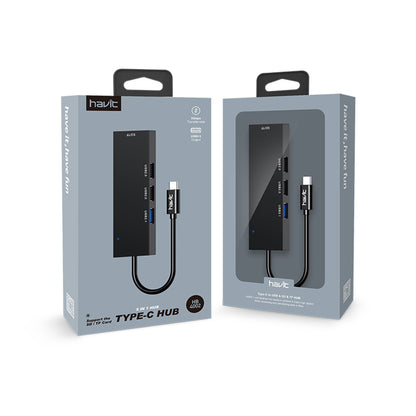 Hub USB-C HAVIT HB41, 4 en 1, Argenté