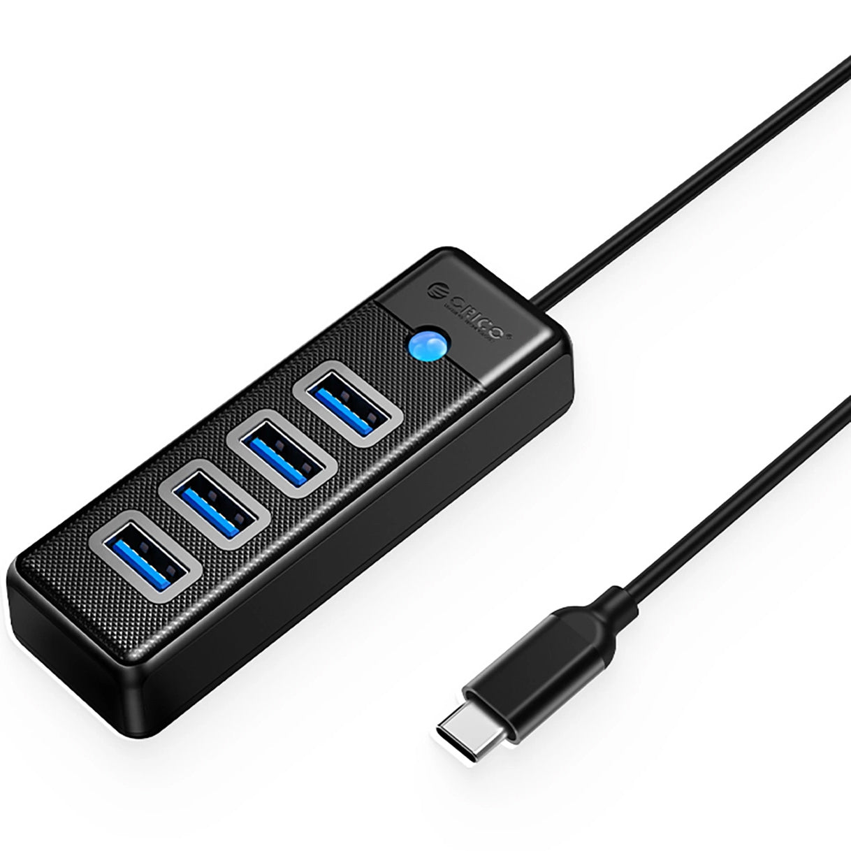 Hub USB-C Orico PW4U-C3, 4 x USB-A 3.0, Noir