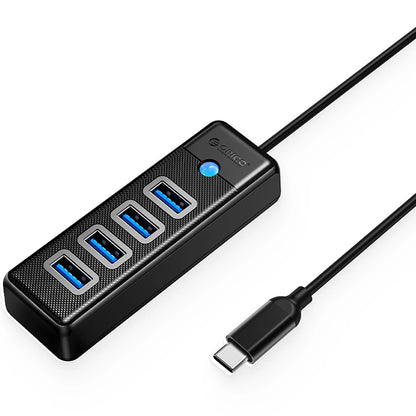 Hub USB-C Orico PW4U-C3, 4 x USB-A 3.0, Noir