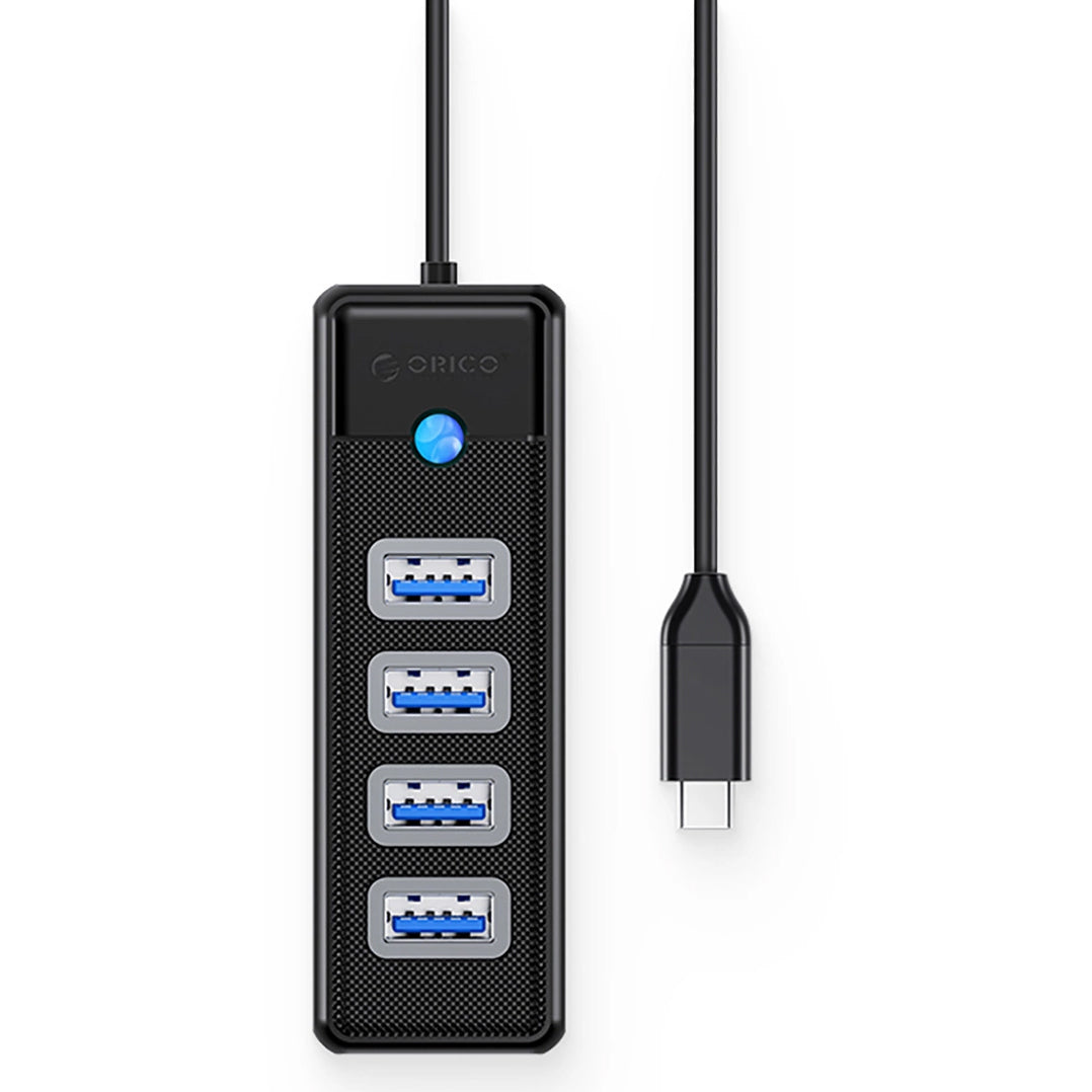 Hub USB-C Orico PW4U-C3, 4 x USB-A 3.0, Noir