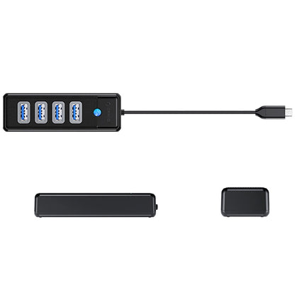 Hub USB-C Orico PW4U-C3, 4 x USB-A 3.0, Noir
