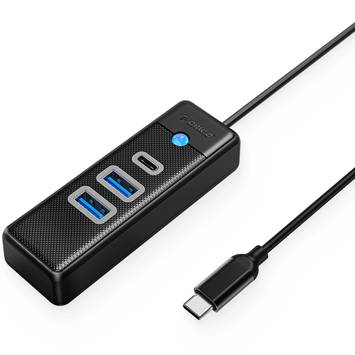 Hub USB-C Orico PWC2U-C3, 2 x USB-A 3.0 - 1 x USB-C, Noir