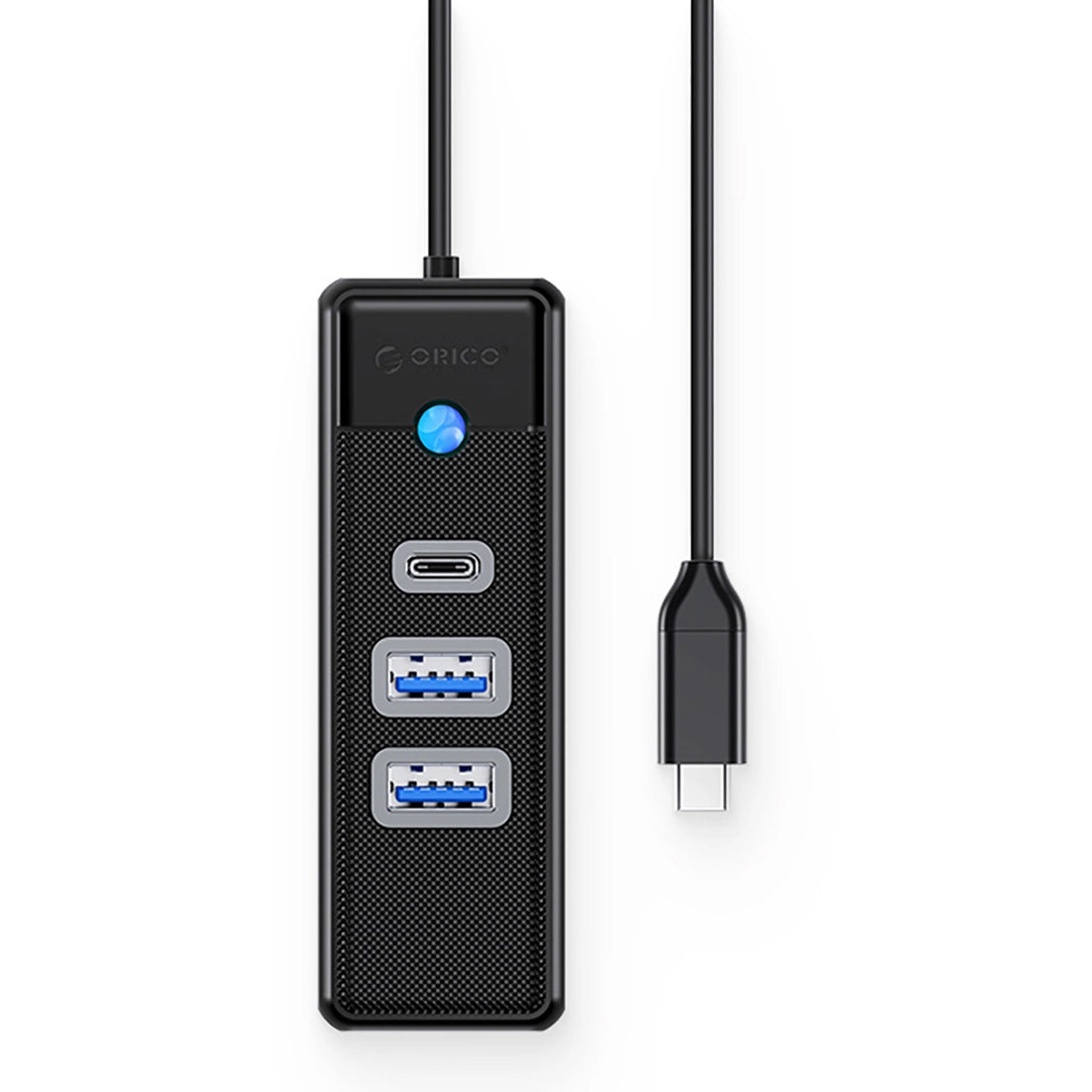 Hub USB-C Orico PWC2U-C3, 2 x USB-A 3.0 - 1 x USB-C, Noir