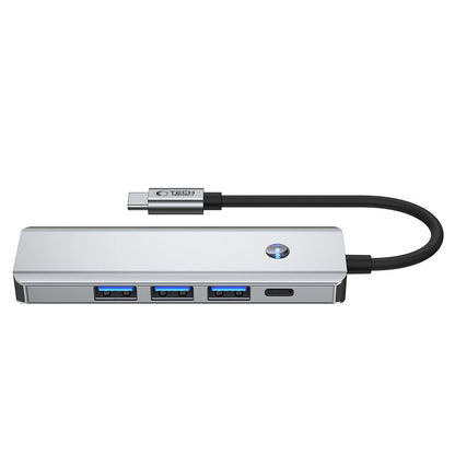 Hub USB-C Tech-Protect HB01, 1 x USB-A 3.0 - 2 x USB-A - 1 x USB-C - 1 x HDMI, Grau