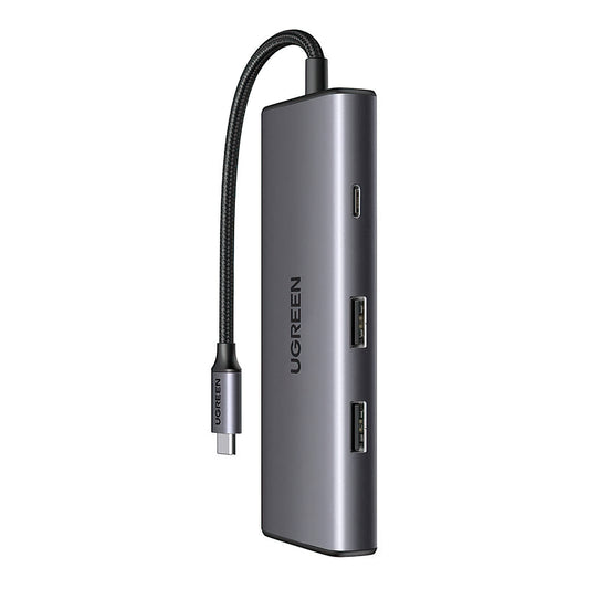 Hub USB-C UGREEN CM498 (15531), 2 x USB-A 3.2 - 2 x USB-C - 1 x HDMI - 1 x SD - 1 x microSD, Gris
