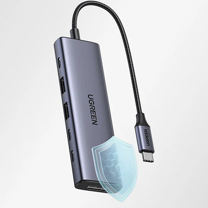 Hub USB-C UGREEN CM511 (75586), 6in1, Grau
