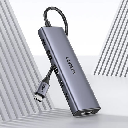 Hub USB-C UGREEN CM511 (75586), 6in1, Grau