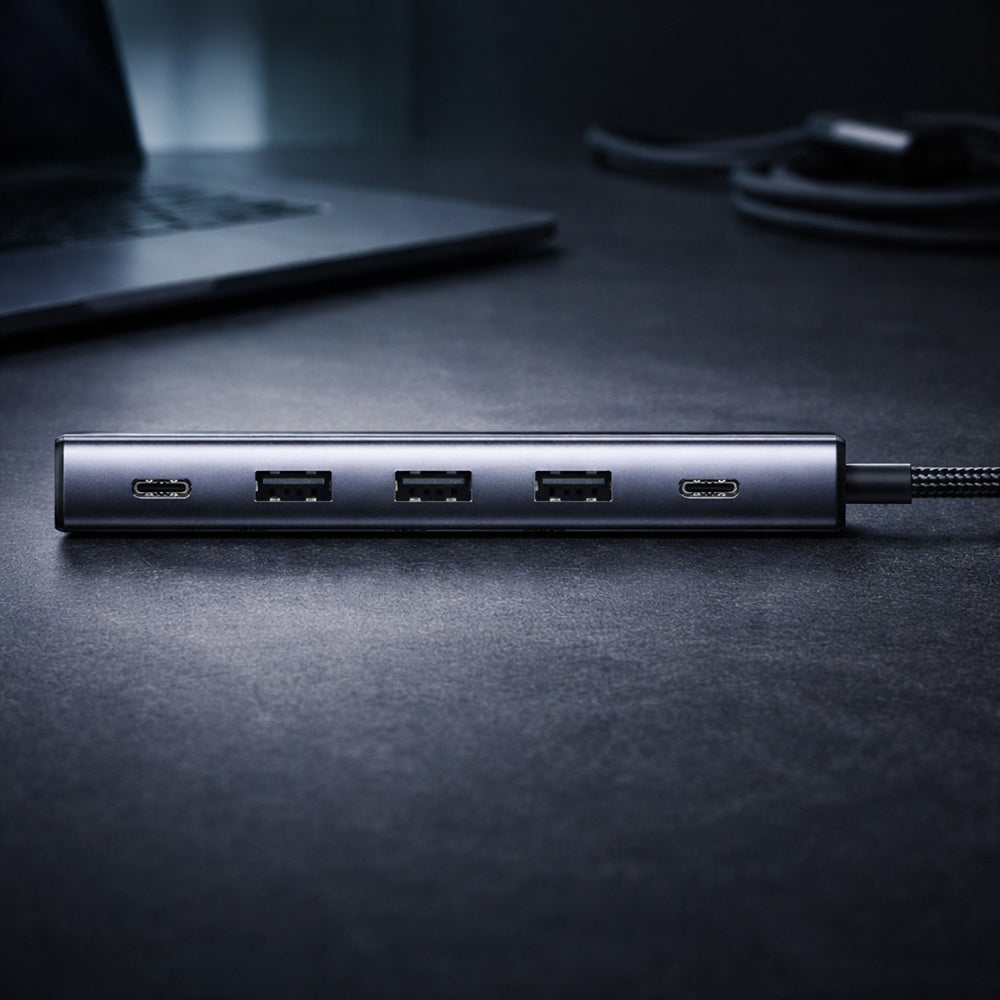 Hub USB-C UGREEN CM511 (75642), 6 en 1, Gris