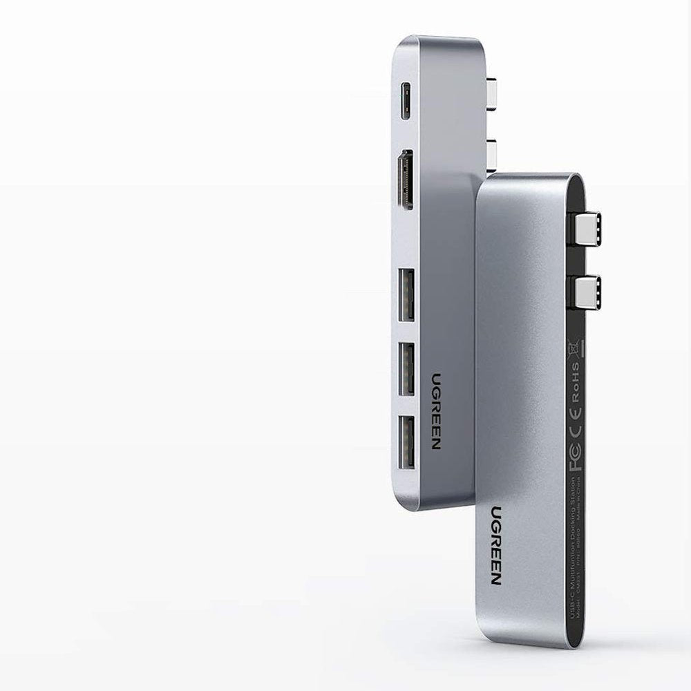UGREEN USB-C Hub für Apple MacBook Pro / Air Serie, 3 x USB-A 3.0 - 1 x USB-C - 1 x HDMI, Grau