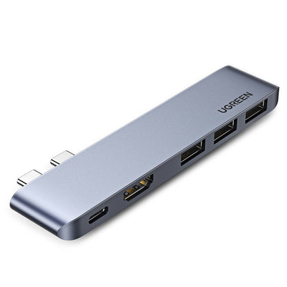 UGREEN USB-C Hub für Apple MacBook Pro / Air Serie, 3 x USB-A 3.0 - 1 x USB-C - 1 x HDMI, Grau