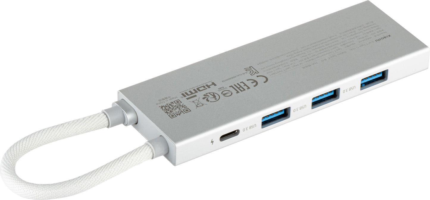 Hub USB-C Xiaomi, 3 x USB-A 3.0 - 1 x USB-C - 1 x HDMI, Weiß BHR8804GL