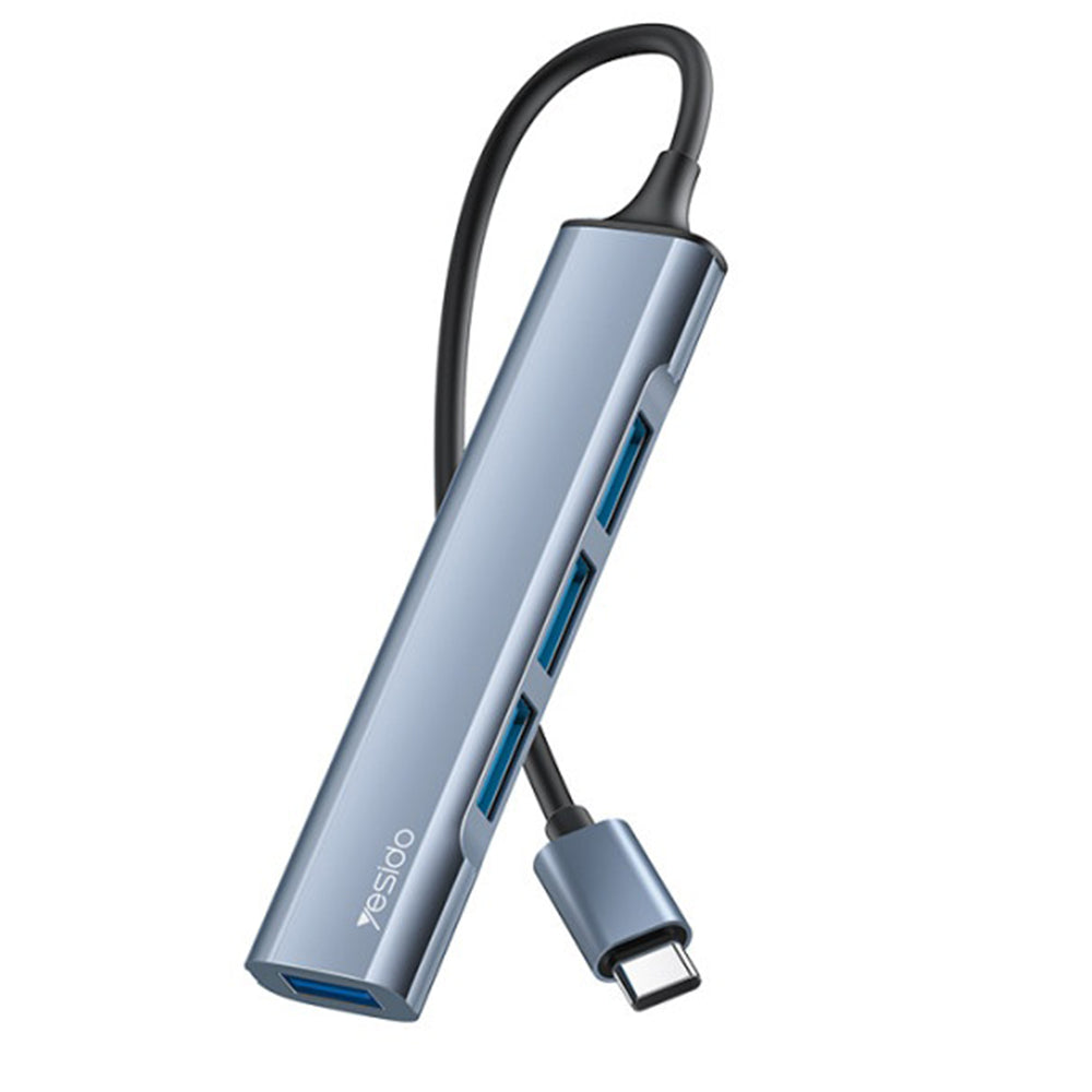 Hub USB-C Yesido HB17, 4en1, Gris