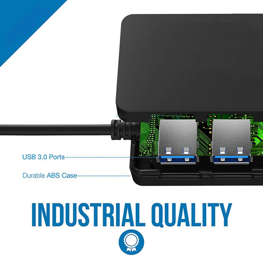 USB-Hub Techsuit H15 QuantumNode, 4in1, Schwarz