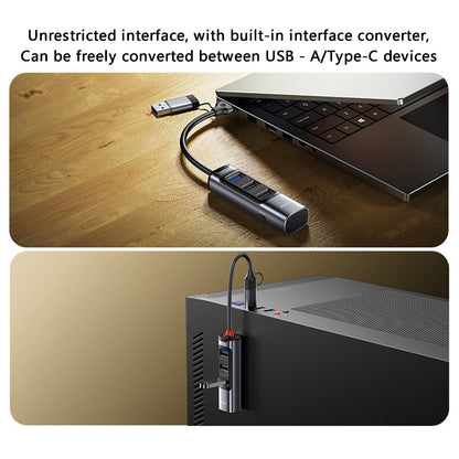 USB / USB-C Hub Yesido HB19, 4in1, Grau