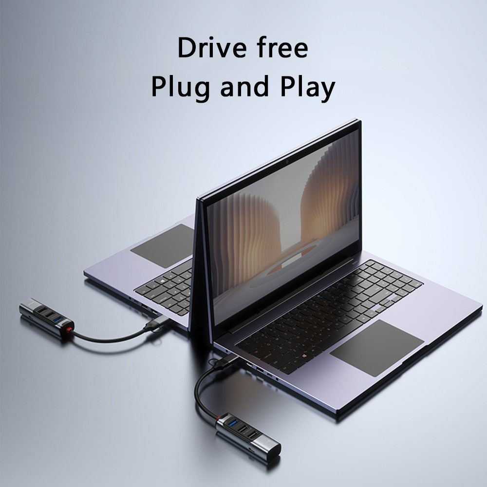 USB / USB-C Hub Yesido HB19, 4in1, Grau