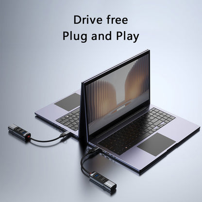 USB / USB-C Hub Yesido HB19, 4in1, Grau