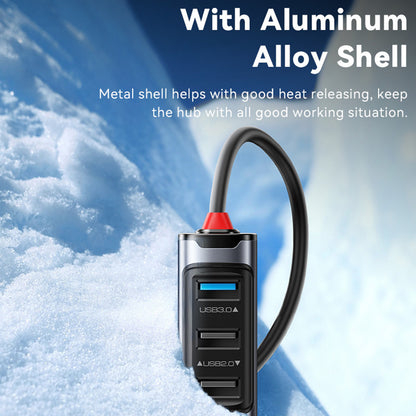 Hub USB / USB-C Yesido HB21, 5en1, Gris