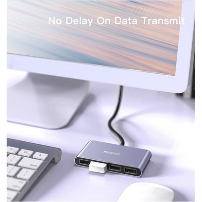 USB-Hub Yesido HB12, 4in1, Grau