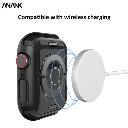 Anank Screen Guard Hülle für Apple Watch Series 7 41mm, Schwarz