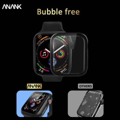 Anank Screen Guard Hülle für Apple Watch Series 7 41mm, Schwarz