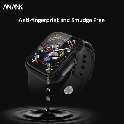 Anank Screen Guard Hülle für Apple Watch Series 7 45mm, Schwarz