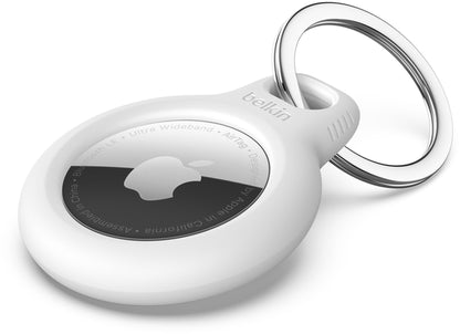 Étui Belkin Key Ring pour Apple AirTag, Blanc F8W973btWHT