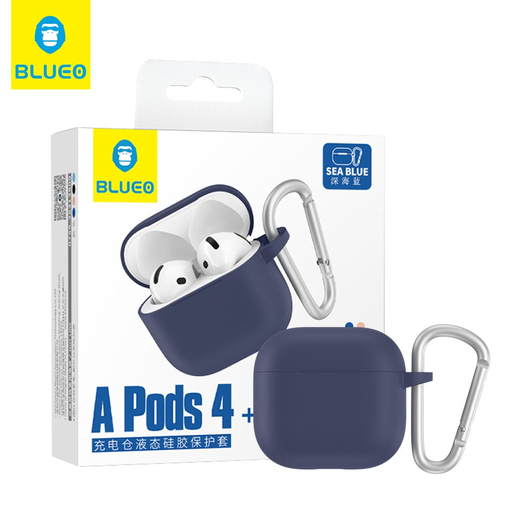 Blueo Liquid Hülle für Apple AirPods 4, Marineblau