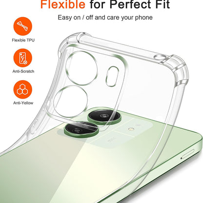 Kameraschutz-Hülle für Xiaomi Poco C65 / Redmi 13C, Techsuit, stoßfest klar, transparent