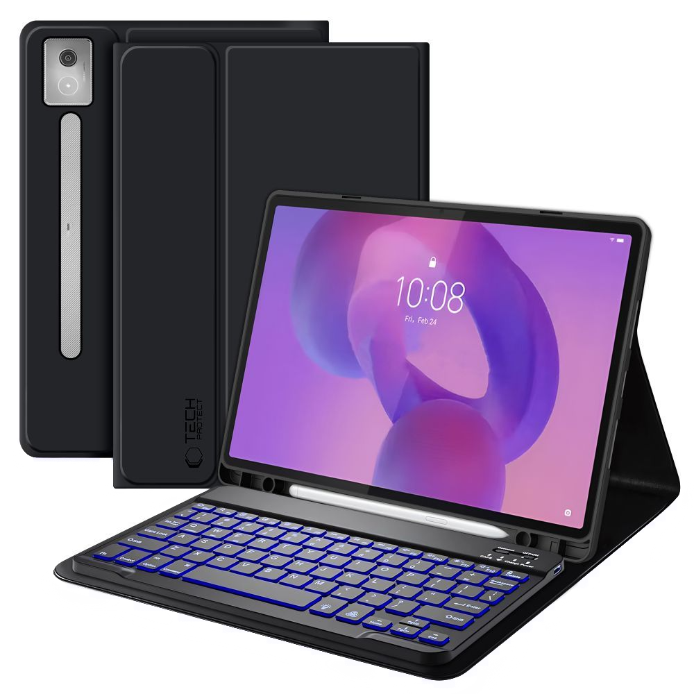 Étui avec clavier pour Lenovo Idea Tab Pro, Tech-Protect, SC PEN, Noir
