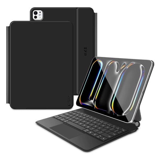 Hülle mit Tastatur für Apple iPad Pro 13 (2025) / (2024), Tech-Protect, SmartCase Magnetic, Schwarz