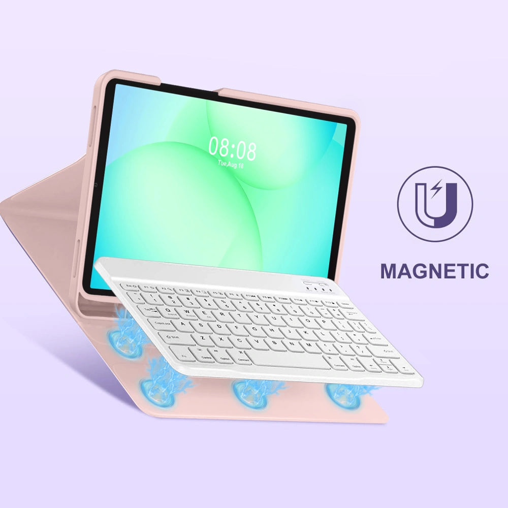 Étui avec clavier pour Samsung Galaxy Tab A11+ / Tab A9+, Tech-Protect, SC PEN, Rose