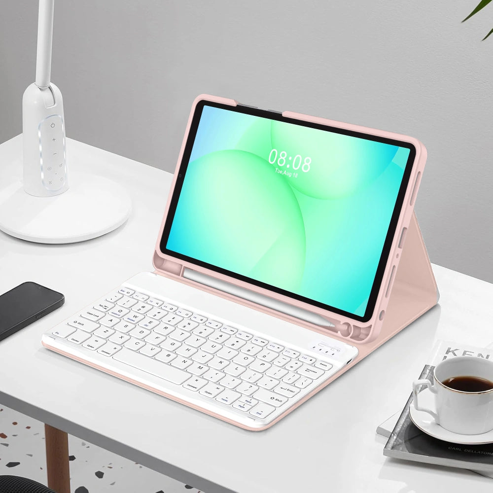 Étui avec clavier pour Samsung Galaxy Tab A11+ / Tab A9+, Tech-Protect, SC PEN, Rose