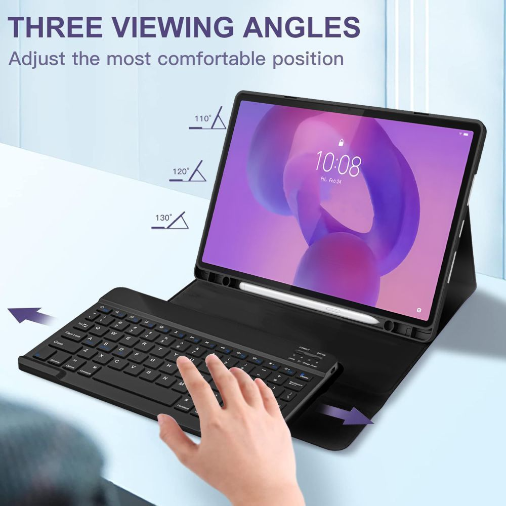 Étui avec clavier pour Lenovo Idea Tab Pro, Tech-Protect, SC PEN, Noir
