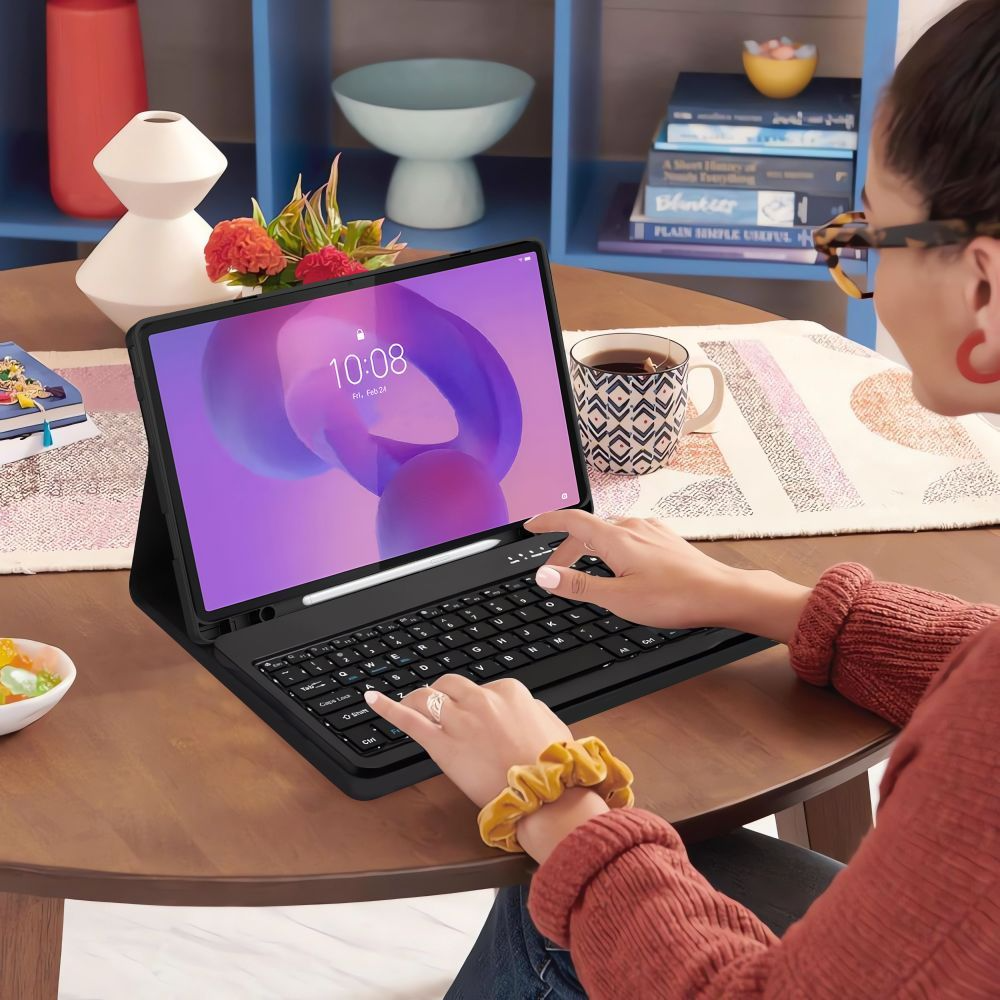 Étui avec clavier pour Lenovo Idea Tab Pro, Tech-Protect, SC PEN, Noir